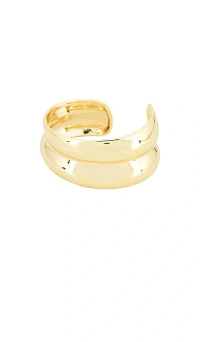 Shashi Double Dome Cuff Bracelet In Gold