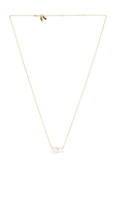 Shashi Double Solitaire Necklace In Gold