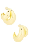 Shashi Ohrreifen Double Tsuki In Metallic Gold