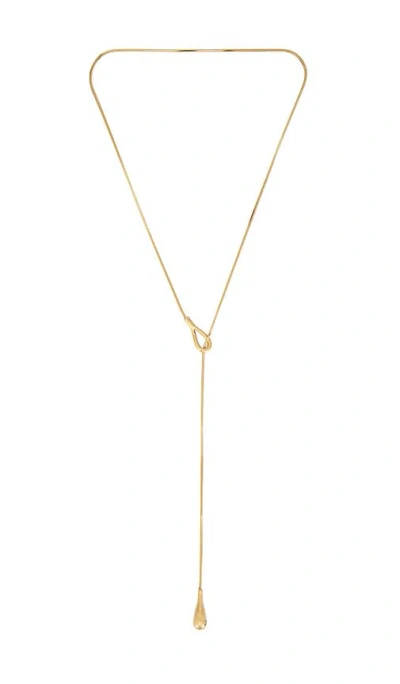 Shashi Elliot Lariat Necklace In Gold