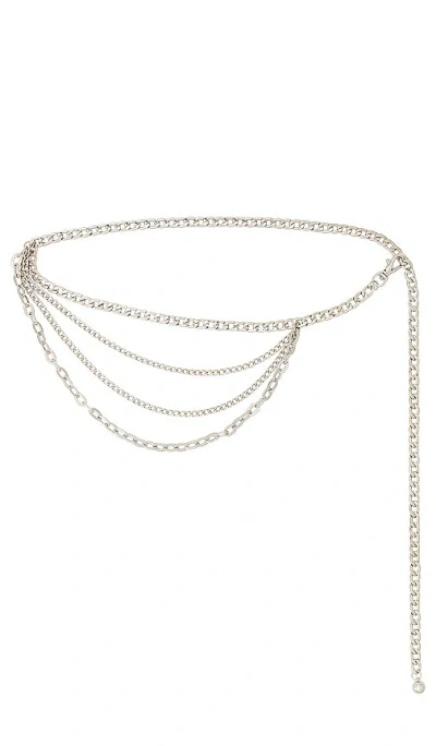 Shashi Elodie Layered Chain Belt In 银色