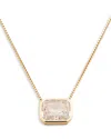 Shashi Emerald Baguette Cubic Zirconia Necklace, 16-18 In Gold