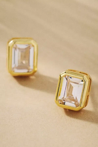 Shashi Emerald Baguette Post Earrings