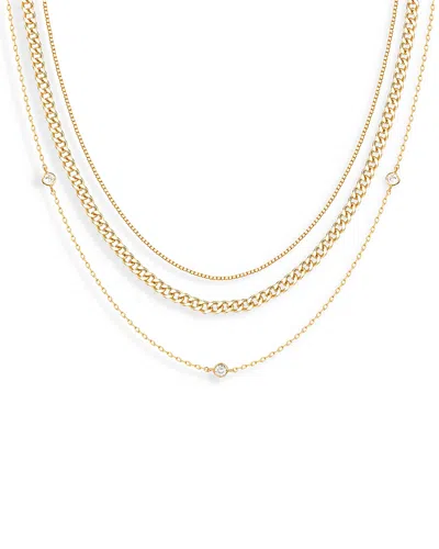 Shashi Women's Emily 14k Gold-plated & Cubic Zirconia Triple-layered Necklace