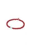 Shashi Evil Eye Stretch Bracelet In Red