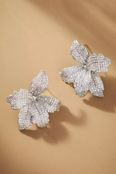 Shashi Fiorina Flower Pavé Crystal Post Earrings
