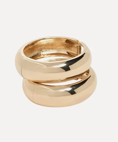 Shashi Gold-plated Double Tsuki Cuff Bracelet Set