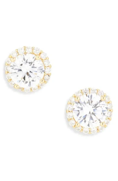 Shashi Halo Stud Earrings In Gold