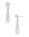 Shashi Imitation Pearl Linear Drop Earrings In White