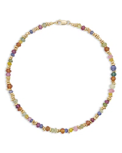 Shashi Judy Gemstone Beaded Flex Bracelet In Multi