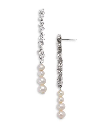 Shashi Kalista Cultured Freshwater Pearl Earrings In Gray