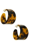 Shashi Alice Tortoiseshell Hoop Earrings