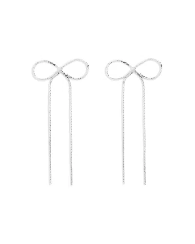 Shashi Kate Bow Earrings In Silver