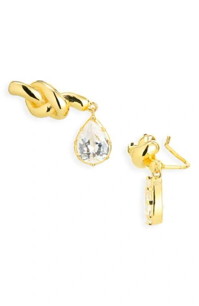 Shashi Kate Knot Tear Drop Earrings In Gold