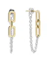 Shashi Kelly Link & Chain Front To Back Earrings In Gold