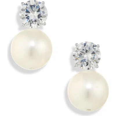 Shashi Large Cleo Stud Earrings In Gray