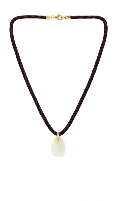 Shashi Lasso Gemstone Necklace In Black
