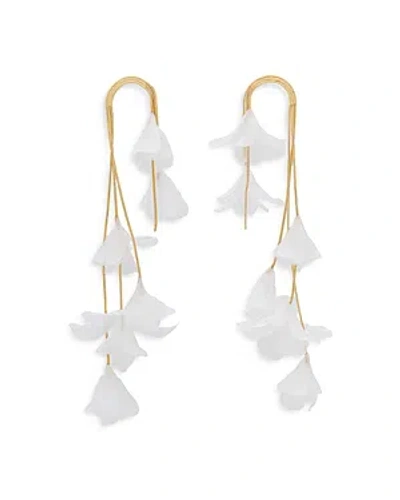 Shashi Lily Drop Earrings In White/gold