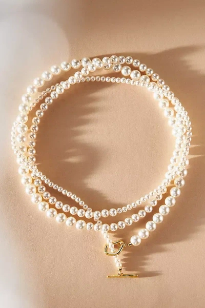 SHASHI LOUISE LAYERED PEARL NECKLACE