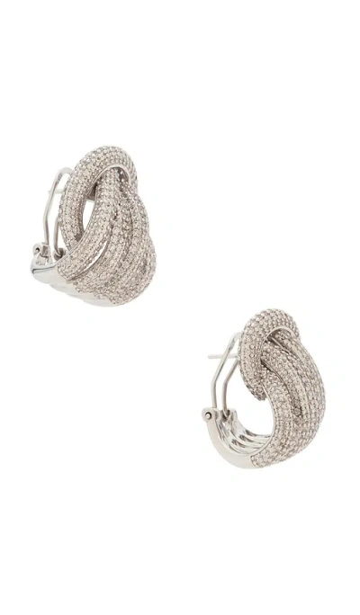 Shashi Margaux Pave Earring In Orange