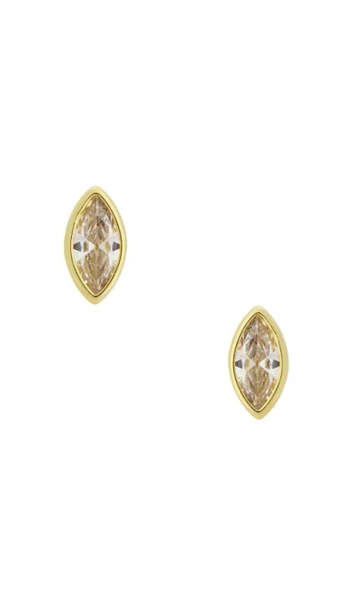 Shashi Marquise Bezel Stud In Gold