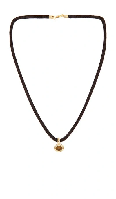 Shashi Maxwell Cord Necklace In Brown