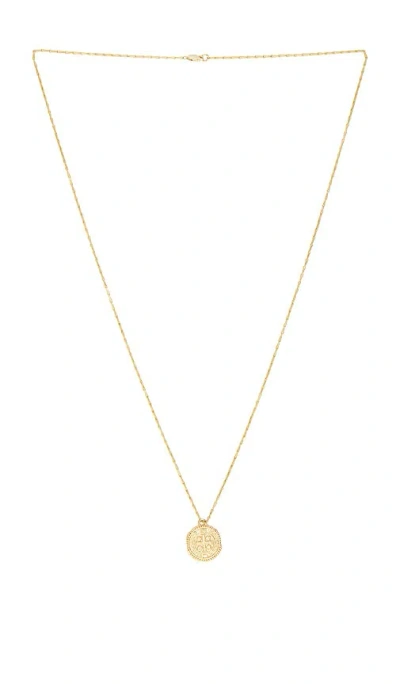 Shashi Medallion Chain Necklace In Gold