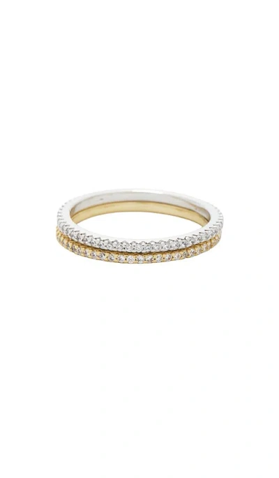 Shashi Micro Teeny Tiny Tennis Ring In Gold