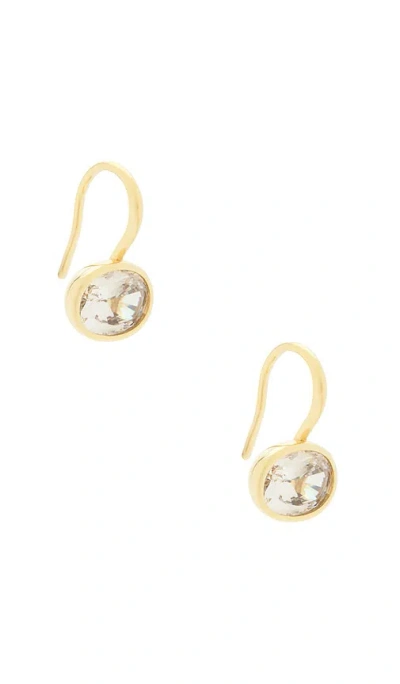 Shashi Oval East To West French Hook In Gold