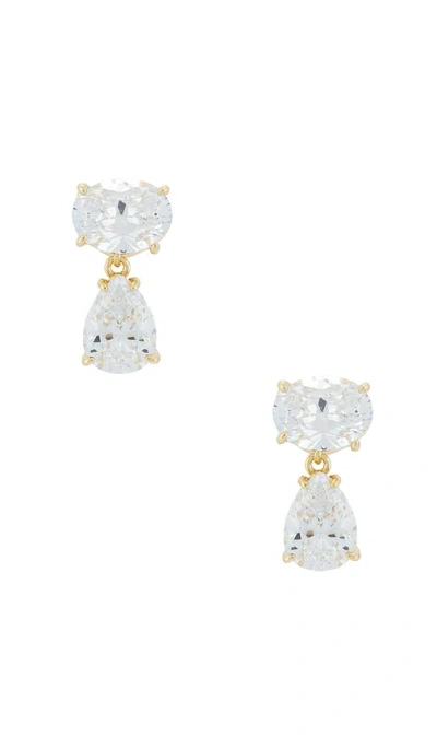Shashi Oval Pear Drop Earring In Gold