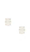 Shashi Oval Solitaire Stud In Metallic