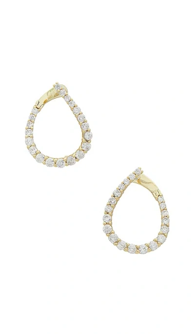 Shashi Pave Twist Earring In 金色