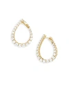Shashi Pave Twist Hoop Earrings In 14k Gold Vermeil In Gold