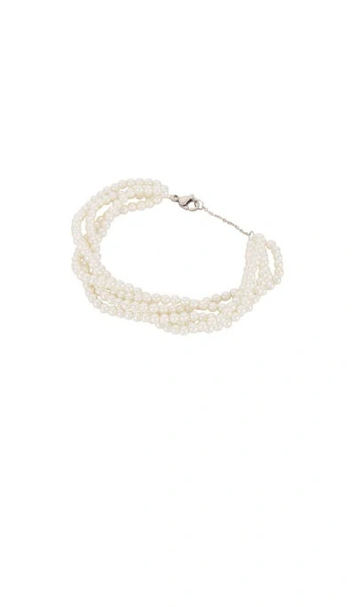 Shashi Pearl Bracelet Set In 象牙白