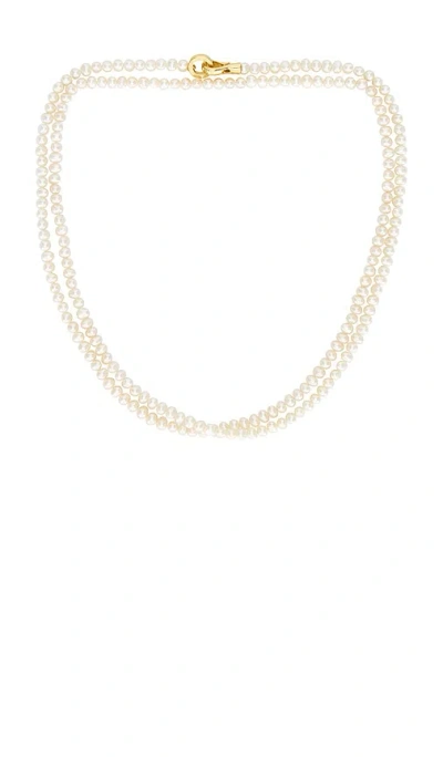 Shashi Pearl Wrap Necklace In White