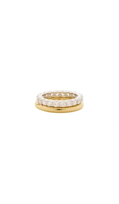 Shashi Petite Aura Ring Set In Gold