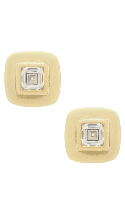 Shashi Reagan Square Studs In Gold