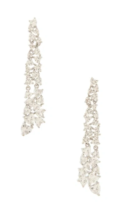 Shashi Ren Pave Earring In Silver