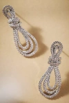 Shashi Rhinestone Knotted Loop Earrings