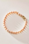 Shashi Rose Pearl Bracelet In Orange