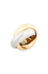 Shashi Ross Two-tone Ring In Gold