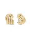 Shashi Roux Multirow C Hoop Earrings In Gold