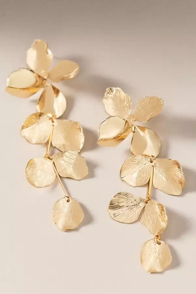 Shashi Ruellia Floral Drop Earrings In Brown