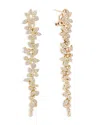 Shashi Sierra Pave Flower Linear Drop Earrings In Gold