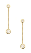 Shashi Solitaire Chain Drop Earring In Gold