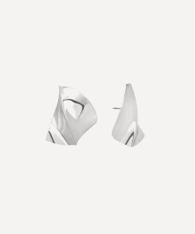 Shashi Sterling Silver Andreia Stud Earrings In Metallic