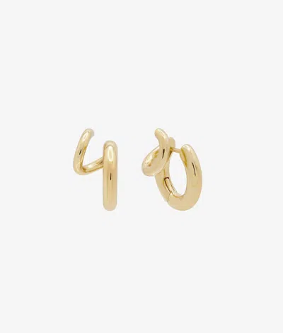 Shashi Super Katerina Double Hoop Earrings In Gold