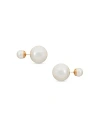Shashi Double Pearl Earrings In White