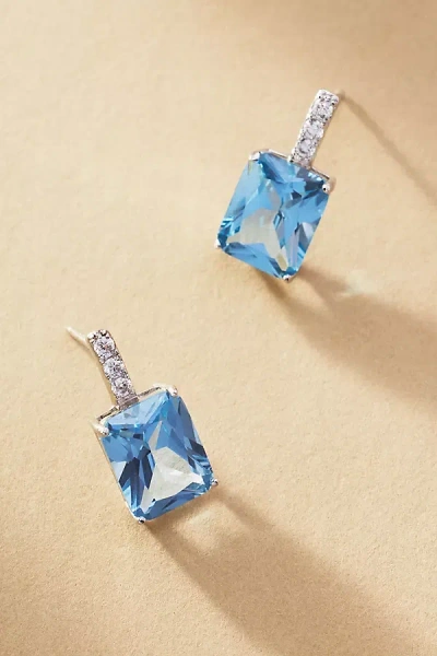Shashi Sydney Crystal Stud Earrings In Blue