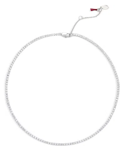 Shashi Tennis Necklace, 16.25-18.25 In Metallic